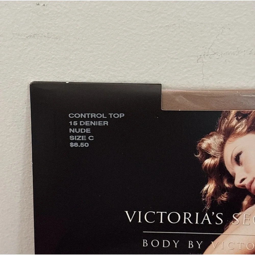 Victoria's Secret Body By Victoria Control Top Pantyhose Size C Nude NWT